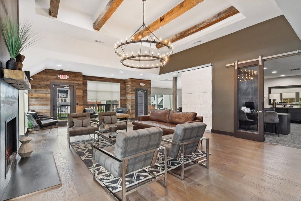 luxury atlanta apartment clubhouse seating